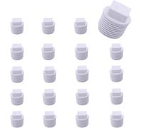 10 tappi filettati maschio per tubi in PVC da 1/2 pollici, tappi terminali per tubi filettati maschio in PVC, adattatore per filettatura maschio in PVC, chiusura per tubi idraulici