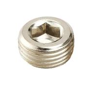 10 tappi for raccordi pneumatici esagonali in ferro nichelato, tappi terminali in ottone in acciaio inossidabile 304 for aria(Iron,1/2inch)