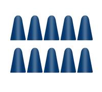 10 tappi per pennino, professionali, resistenti ai graffi, pratici e rimovibili, in silicone, per touch screen, a basso rumore, blu