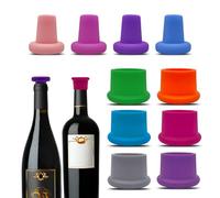 10 tappi per vino in silicone, riutilizzabili, tappi per bottiglie di vino, tappi per bottiglie di vino, tappi a corona, tappi di vetro, bevande, champagne e vino, per diametro interno di 1,8-2,2 cm