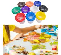 10 tazze di vernice antigoccia con coperchio, tazze per pennelli per