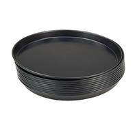 10 teglie per pizza rotonda, in lamiera blu, Ø 36 cm, qualità professionale