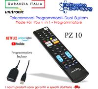 GBC Telecomando Dual System Programmabile Per 1 O 4 Apparecchi TV, Compatibile Con Tutti I Marchi, Infrarossi, 2x AAA, Nero