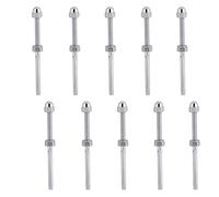 10 tendicavo filettato, in acciaio inox, con filettatura per cavi da 0,3 cm, per sistemi di ringhiere e cavi