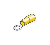 10 terminali capicorda ad anello Giallo Misura Ø 5 mm. Preisolati per cavi da 4