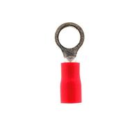 10 terminali rosso rotonde 4 mm