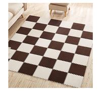 10 Tessere Tappetino In Schiuma Puzzle Peluche, Tappeto Quadrato Ad Incastro Piastrelle Tappetino Da Gioco, Piastrelle Per Pavimenti Puzzle, Tappeti Per Arrampicata, 12x12 Pol(Color:Caffè+beige)