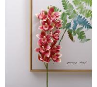 10 Teste Cymbidium Danza Orchidea Fiore Artificiale Casa Camera Matrimonio Casa