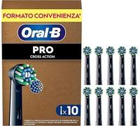 10 Testine Ricambio Originali Spaz Elettrico Oral-B ProCross Action Black Nero