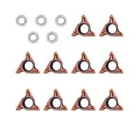 10 testine triangolari ad angolo rotondo per mini smussatrice pneumatica, inserti per tornitura in acciaio al tungsteno con 5 cuscinetti, inserto di ricambio per utensili per tornitura a schiuma per