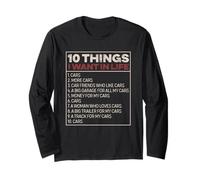 10 Things I Want in Life Lista Auto Garage Automobilista Maglia a Manica