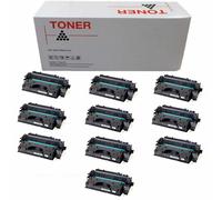 10 TONER HP CE505X CF280X CANON 719H COMPATIBILE NO OEM BK NERO 6500 pagine