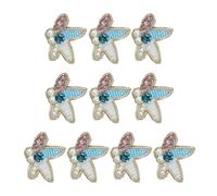 10 toppe decorative da cucire su perline artificiali ricamate, per abbigliamento, jeans, giacche, magliette, tessuto a tema spiaggia