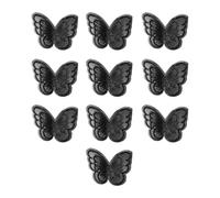 10 toppe ricamate a forma di farfalla, da cucire, per cucito, artigianato, matrimonio, abito da sposa, abbellimento, da cucire, a forma di farfalla
