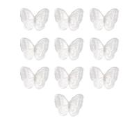 10 toppe ricamate a forma di farfalla, per cucito, artigianato, abiti da sposa, abbigliamento, accessori per fermagli per capelli