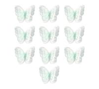 10 toppe ricamate a forma di farfalla, per cucito, artigianato, abiti da sposa, abbigliamento, accessori per fermagli per capelli
