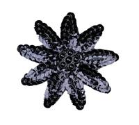 10 toppe ricamate a stella a nove punte con paillettes da cucire, 8 cm, accessori per il cucito, per abiti, giacche, jeans, vestiti, confezioni regalo, copricapo fai da te, colore nero