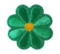 10 Toppe Ricamate Fiori Termoadesive 40mm | Facili da applicare, adesivo termofusibile, niente cuciture, design floreale elegante, 40x40mm(Green grass)