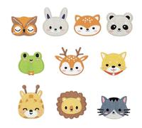 10 toppe termoadesive per bambini, simpatiche e divertenti, toppe ricamate, perfette per decorare e riparare top, pantaloni, zaini, ecc.