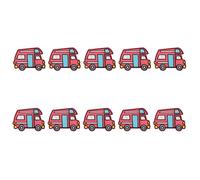 10 Toppe Termoadesive Per Ricamo Auto Dei Cartoni Animati Per Abbigliamento Per Bambini Jeans Zaini Borse Cappelli Accessori Da Cucire Per Veicoli Dei Cartoni Animati Termoadesive