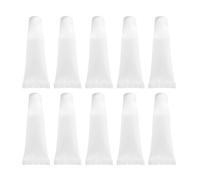 10 tubetti trasparenti da 5 ml/10 ml/15 ml, riutilizzabili, contenitori cosmetici con punta angolata, tubetti vuoti per lucidalabbra