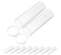 10 tubi di immagazzinaggio per monete, per monete, monete, tubi in gomma capelli, protezione tutte le monete, monete, Halloween, contatore in plastica
