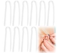 10 tubi per apparecchi acustici, cupole leggere per apparecchi acustici, trasmettono un suono chiaro NHS, tubi per apparecchi acustici di ricambio NHS, adatti per la maggior parte degli anziani