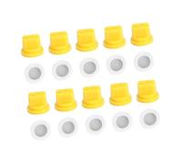 10 ugelli a ventaglio piatto con punta a spruzzo per raffreddamento estivo, punte per prato, 110°, giallo, diametro 1,4 cm