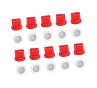 10 ugelli a ventaglio piatto su mmer per raffreddamento e spruzzatura, 110°, rosso, diametro 1,4 cm