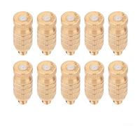 10 ugelli nebulizzatori in ottone con connessione filettata a prova di perdite, per il raffreddamento del patio e applicazioni agricole (0,1 mm)