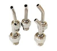 10 ugelli refrigeranti in acciaio inossidabile 304 regolabili ad alta pressione per tornio per intaglio di gioielli, fresatura, taglierina per tubi industrial Bend pipe Aperture6.0mm 1/2"-length200mm