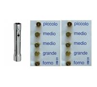 10 UGELLI UNIVERSALI A GAS BOMBOLA GPL CUCINE GAS + CHIAVE A TUBO 6/7 2 FORNELLI MEDI