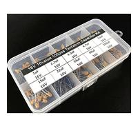 10 valori 100 pezzi 16V 1uF 2.2uF 3.3uF 4.7uF 10uF 15uF 22uF 33uF 47uF 100uF Condensatore al tantalio Kit assortito con scatola di immagazzinaggio gratuita Circuiti di controllo