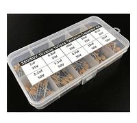 10 valori 100 pezzi 35 V/50 V 1uF 2.2uF 3.3uF 4.7uF 6.8uF 10uF 22uF 33uF 47uF Condensatore al tantalio Kit assortito con scatola di immagazzinaggio Elementi di accumulo di energia