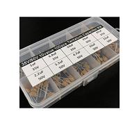 10 valori 100 pezzi 35V/50V 1uF 2.2uF 3.3uF 4.7uF 6.8uF 10uF 22uF 33uF 47uF Condensatore al tantalio Kit assortito con scatola di immagazzinaggio Dispositivi elettronici