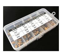 10 valori 100 pz 35 V 0.47uF 1uF 2.2uF 3.3uF 4.7uF 6.8uF 10uF 22uF 33uF 47uF Condensatore al tantalio kit assortito con scatola di immagazzinaggio Componente