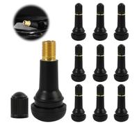 10 Valvole in Gomma TR413 per Pneumatici Auto Valvole Nero per Pneumatici Tubeless, Facili da Installare, Adatte a Auto, Moto,Quad e Biciclette，valvole a scatto in gomma，valvola in gomma per cerchioni