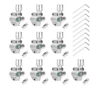 10 valvole piercing a proiettile, kit di valvole BPV-31, valvola per rubinetto del frigorifero, compatibile con tubi di diametro esterno da 1/4 di pollice 5/16 pollici 3/8 di pollice, sostituire per