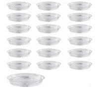 10 vassoi antigoccia in PET trasparente per piante da giardino, base rotonda per vasi da fiori interni, multiuso snack o piccoli oggetti