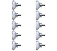 10 ventose trasparenti M8 per un facile fissaggio su superfici lisce (50 mm)