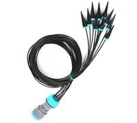 10 vie, barra per irrigazione da giardino, 160 cm, in plastica nera, sistema di irrigazione per prato, con presa multipla, per aiuole, irrigazione e orto