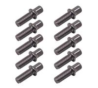 10 viti quadrate esterne per tamburo, aste di tensione in metallo, antiruggine, viti corte per strumenti a percussione durevoli