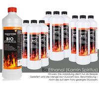 10 x 1 Litro Bottiglie Bioetanolo Premium 100% Spiritus Per Camino Grill ECC 10L