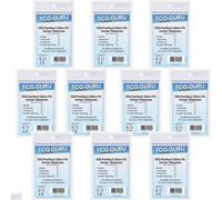 10 x 100 TCG Guru Perfect Size Inner Sleeves 10 x 100 cm Soft Sleeves Dimensioni: 64 x 89 mm + Heartforcards®