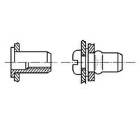 10 x 1174509 dado rivetto cieco M8 alluminio BN 4574 Øffn.Mont: 11,1 mm BOSSARD