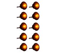 10 X 12/24V Luci Marker LED Arancioni A Incasso Per Roll Bar Furgone Camion