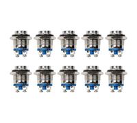 10 X 12V 16mm Metallo Impermeabile Pulsante Momentanea On Off Clacson Avviamento