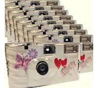10 X 1A PHOTO PORST Fotocamera usa e getta Edition Butterfly, farfalla, con flash, batterie e pellicola (10 pezzi, 27 scatti)