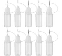 10 x 20 ml Bottiglia di ago in plastica per quilling colla oleosa vernice e inchiostro alcolico