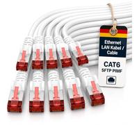 10 x 3 m - Cavo di rete Cat 6 Cavo patch Cat 6 RJ45 SFTP - Bianco